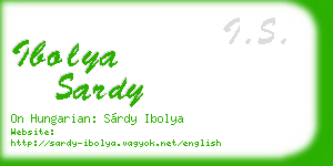 ibolya sardy business card