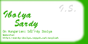 ibolya sardy business card